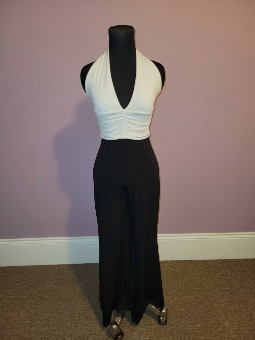 Frederick's of Hollywood Jersey Halter Jumpsuit size XS